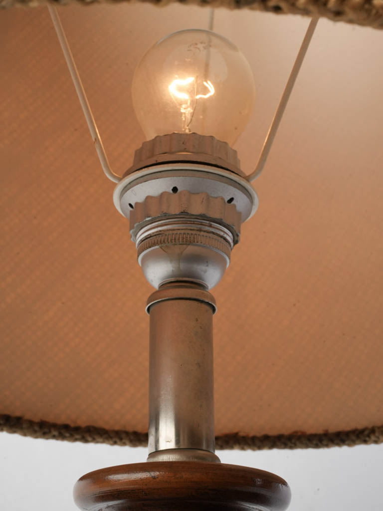 Warm-tone vintage bedside lamp