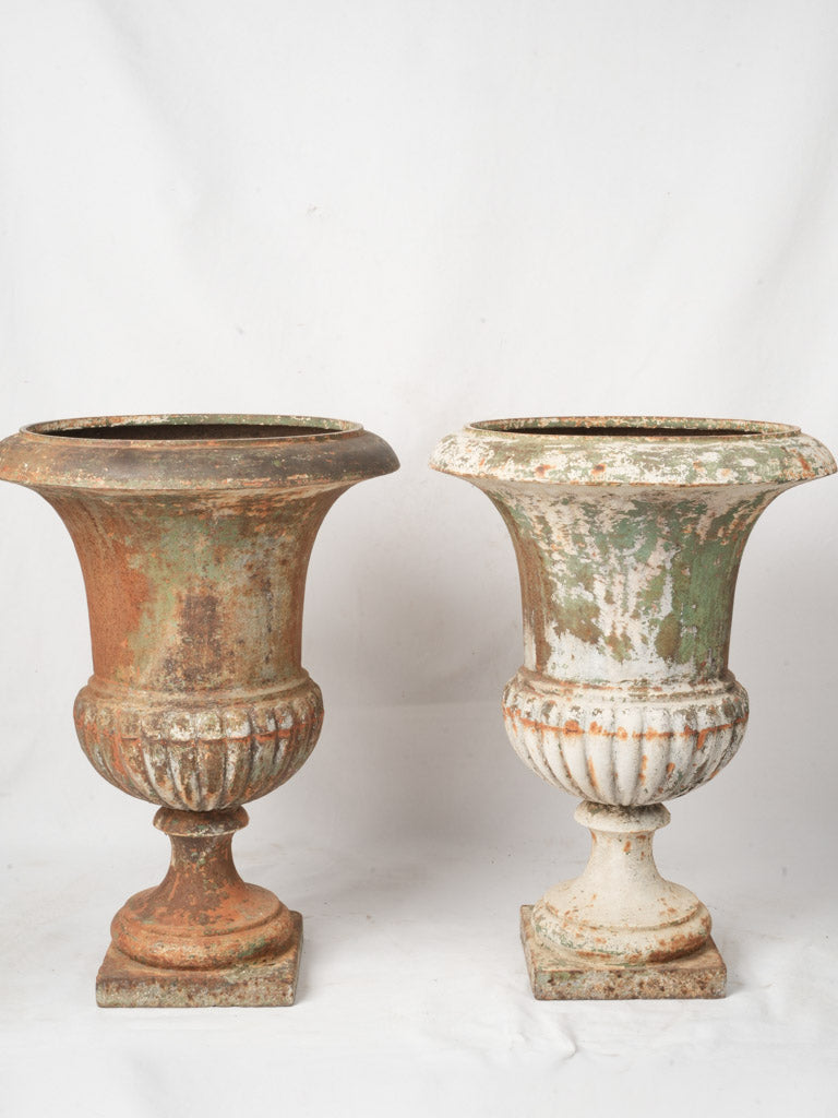 Elegant patina French cast sculptures