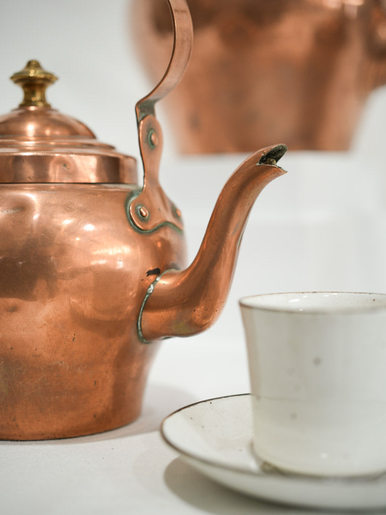 Historical French craft copper kettle