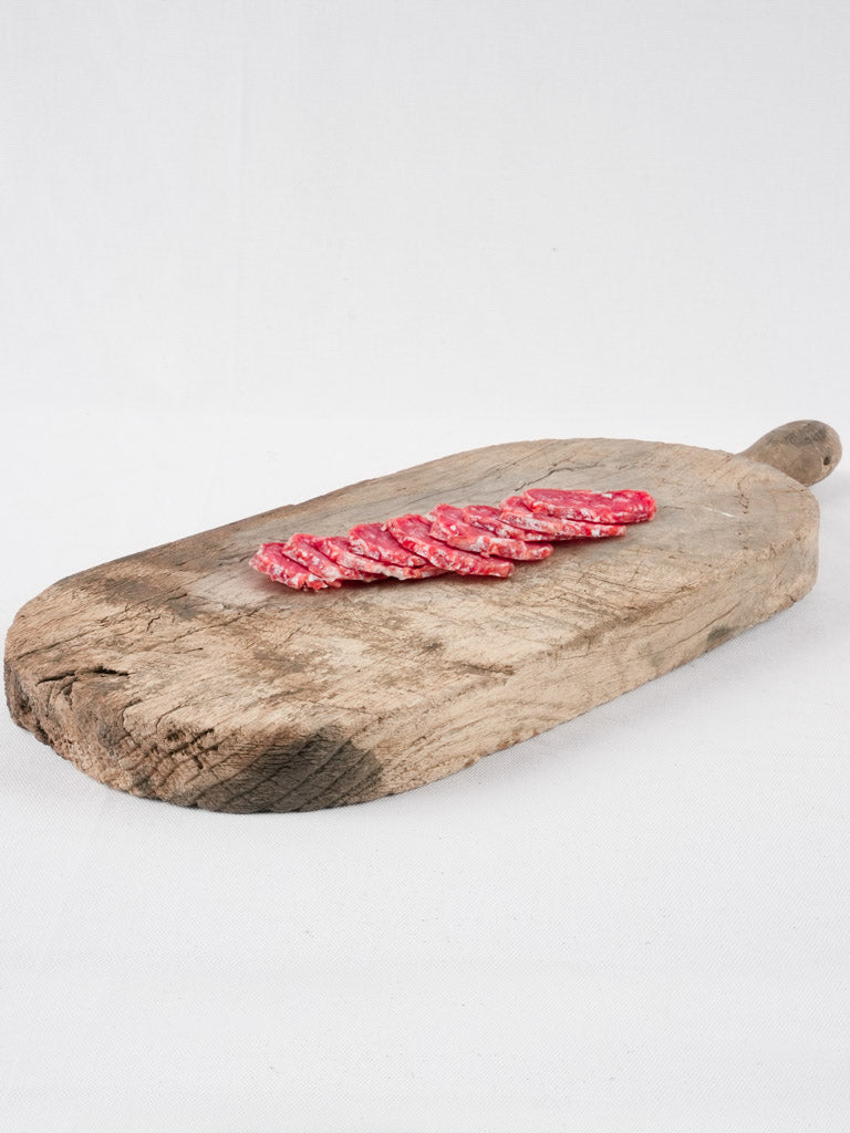 Antiqued oval-shaped wooden board
