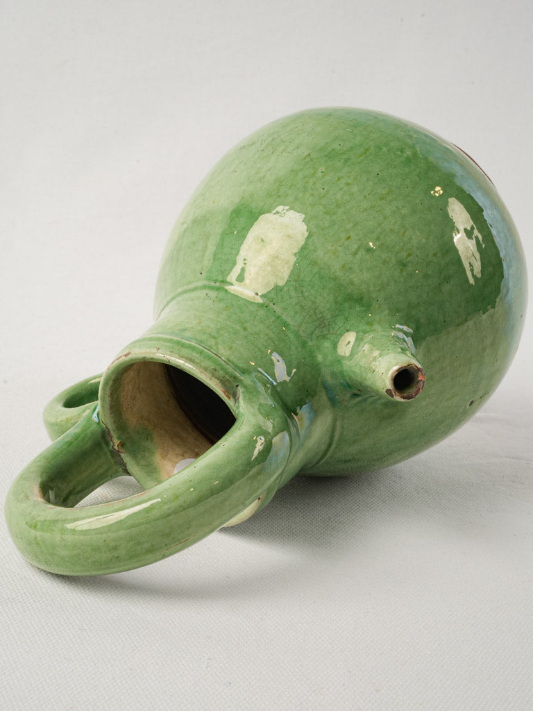 Decorative emerald green cruche