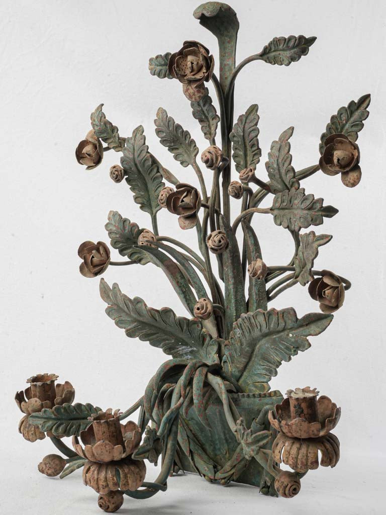 Enchanting antique wrought iron sconce