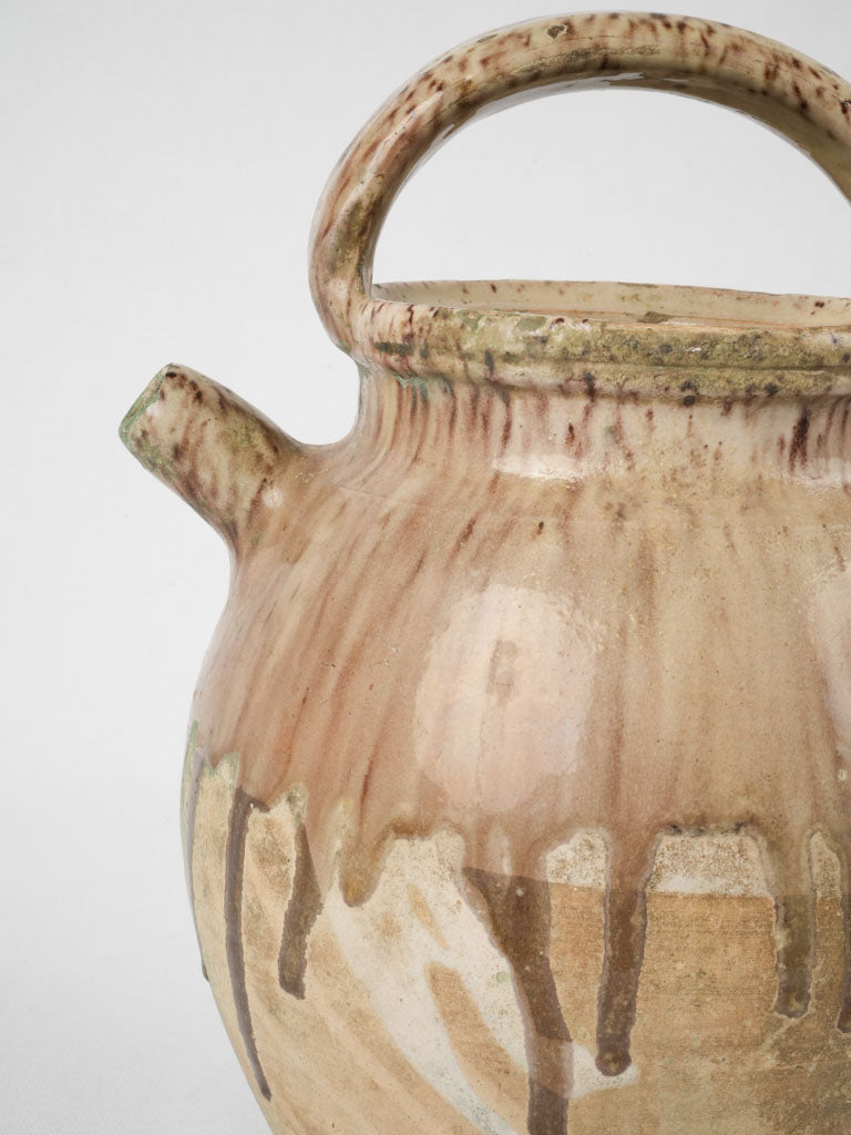 Original glazed French antique cruche