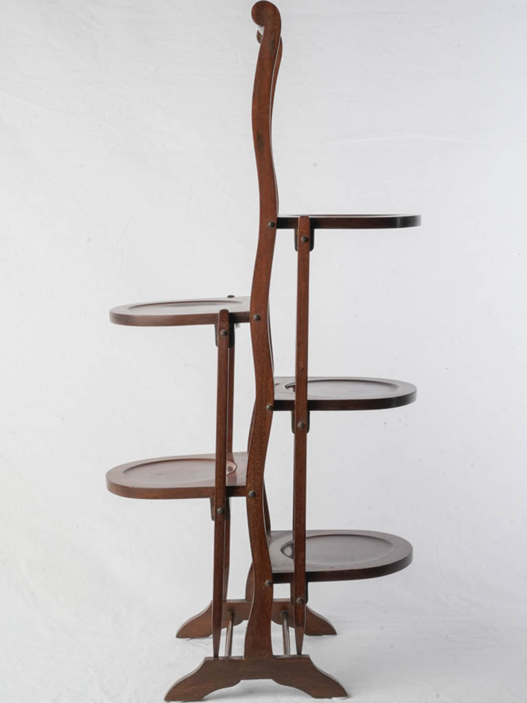 Vertical rhythm elegant mahogany stand