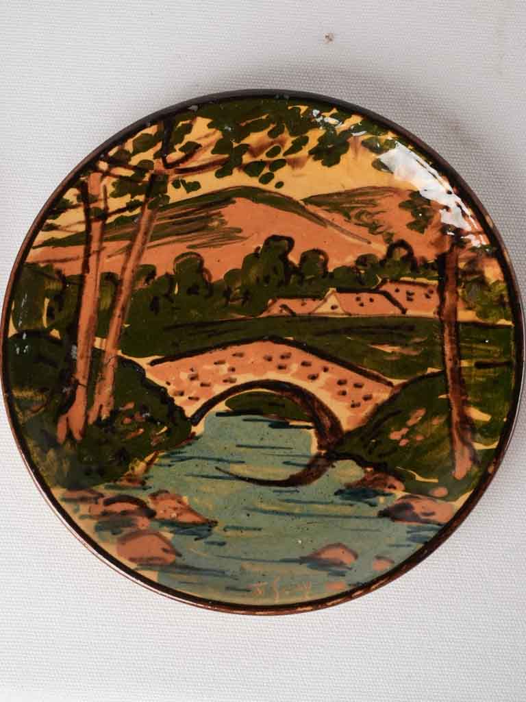 Rustic Provence ceramic collector's plate