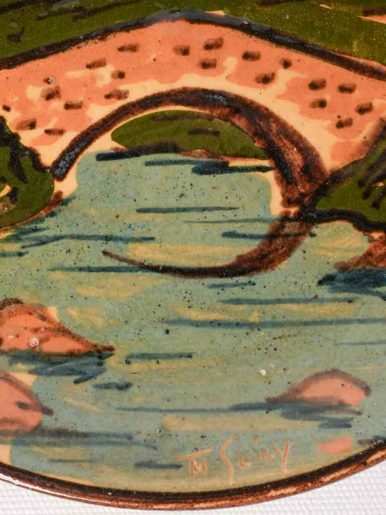 Artisan-crafted colorful Provence plate decor