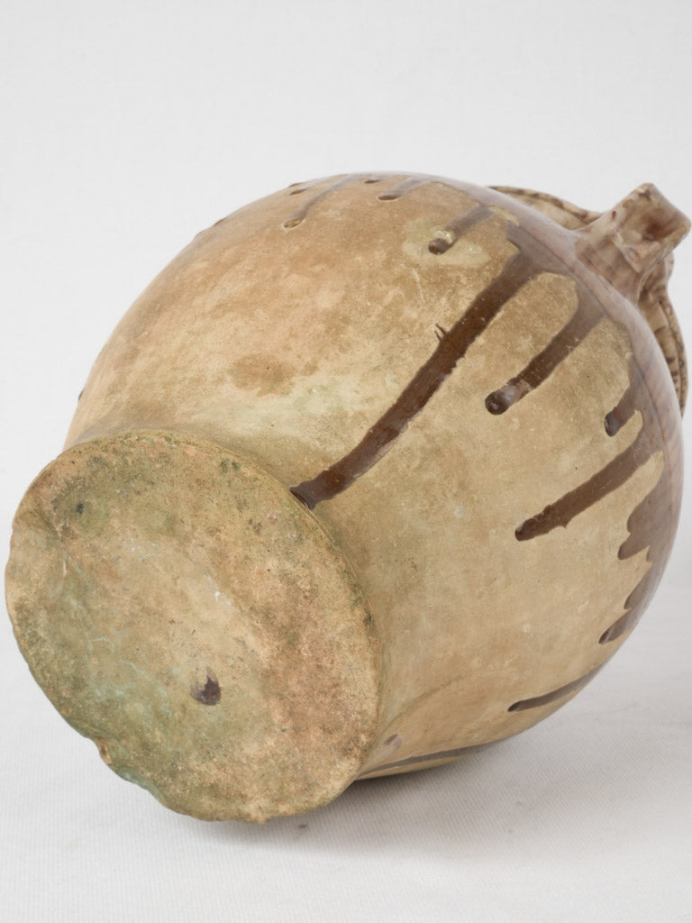 Demi-glazed rare French pottery specimen