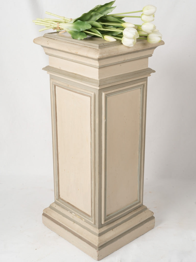Vintage wooden pedestal column