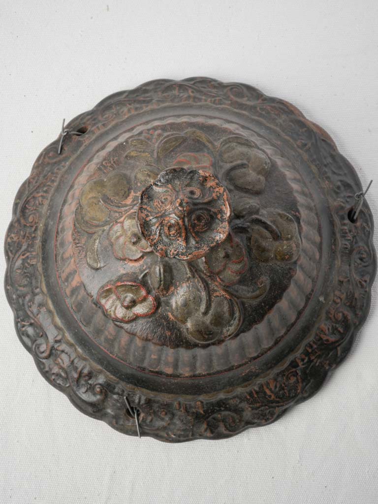 Ornate black finish hanging planter