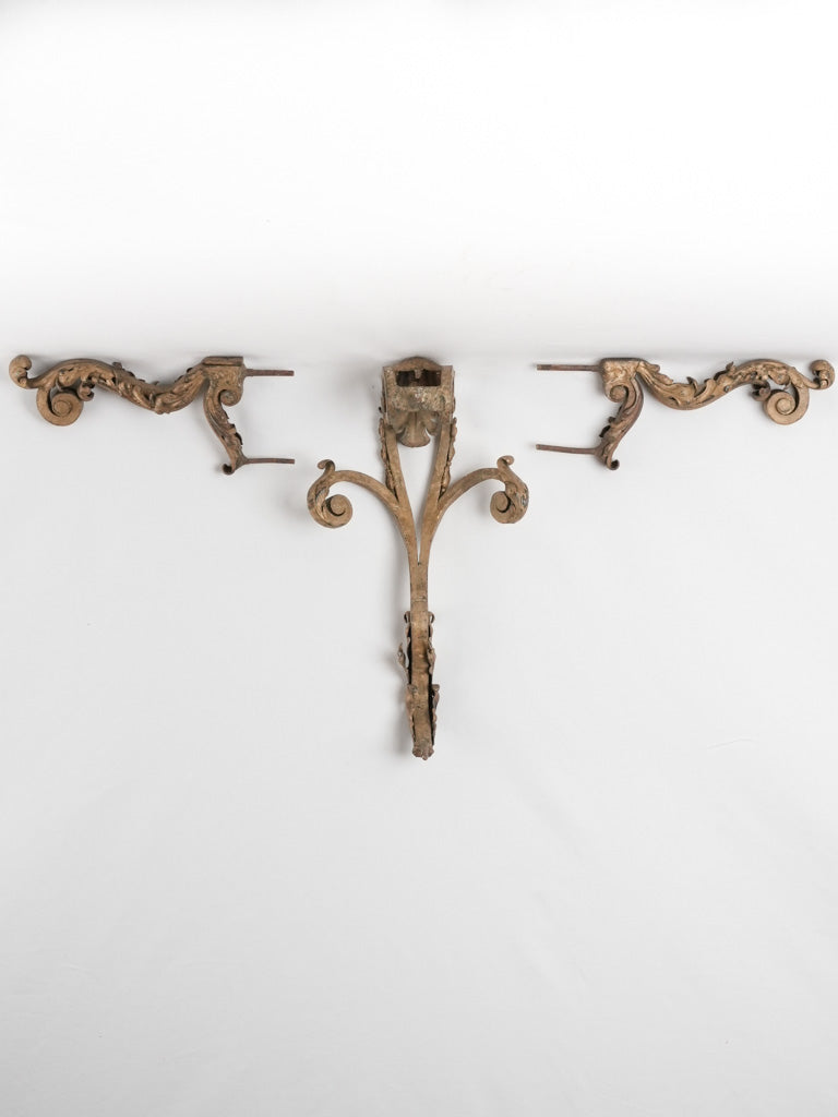 Antique Louis XV iron brackets