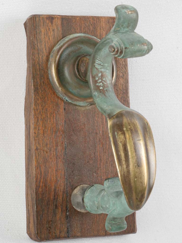 Antique verdigris bronze door knocker