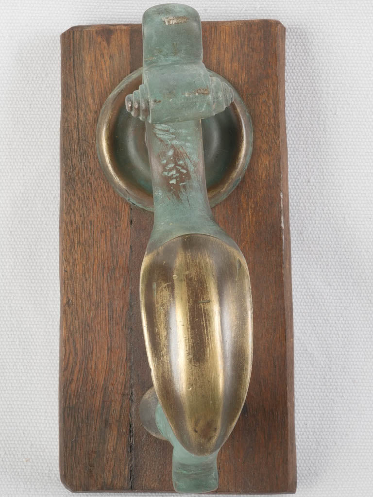 Early 20th-Century French Bronze Door Knocker w/ Verdigris Patina - 7½"
