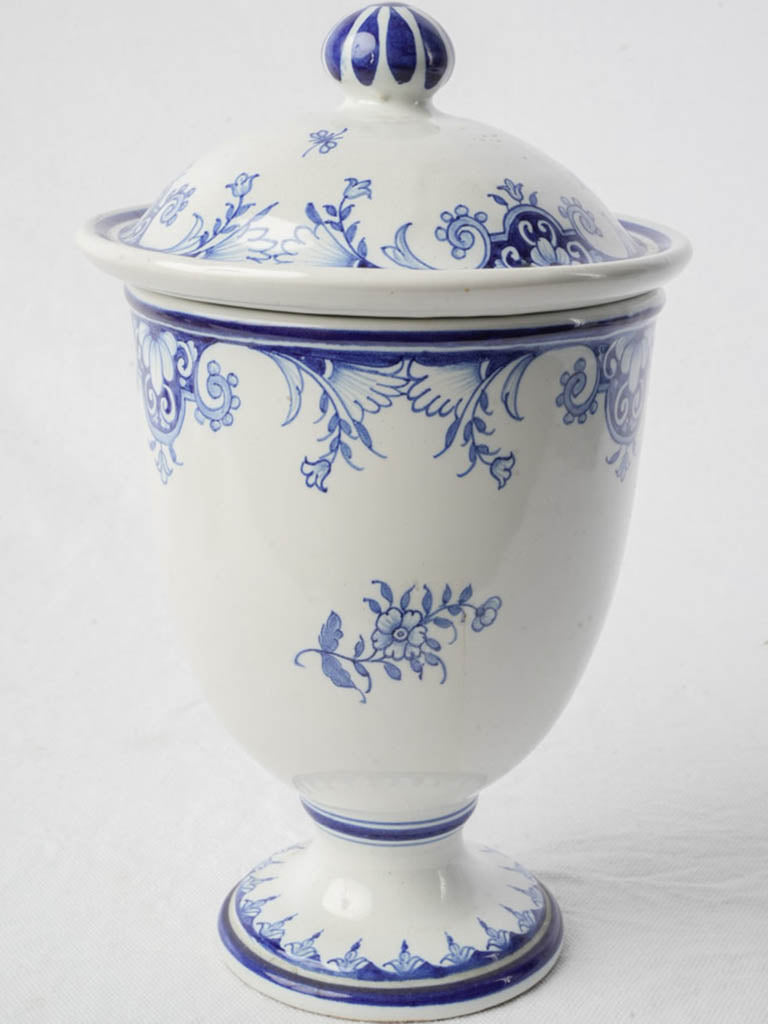 Mid 20th Century French Faience Apothecary Jar - Calendula - 10¼"