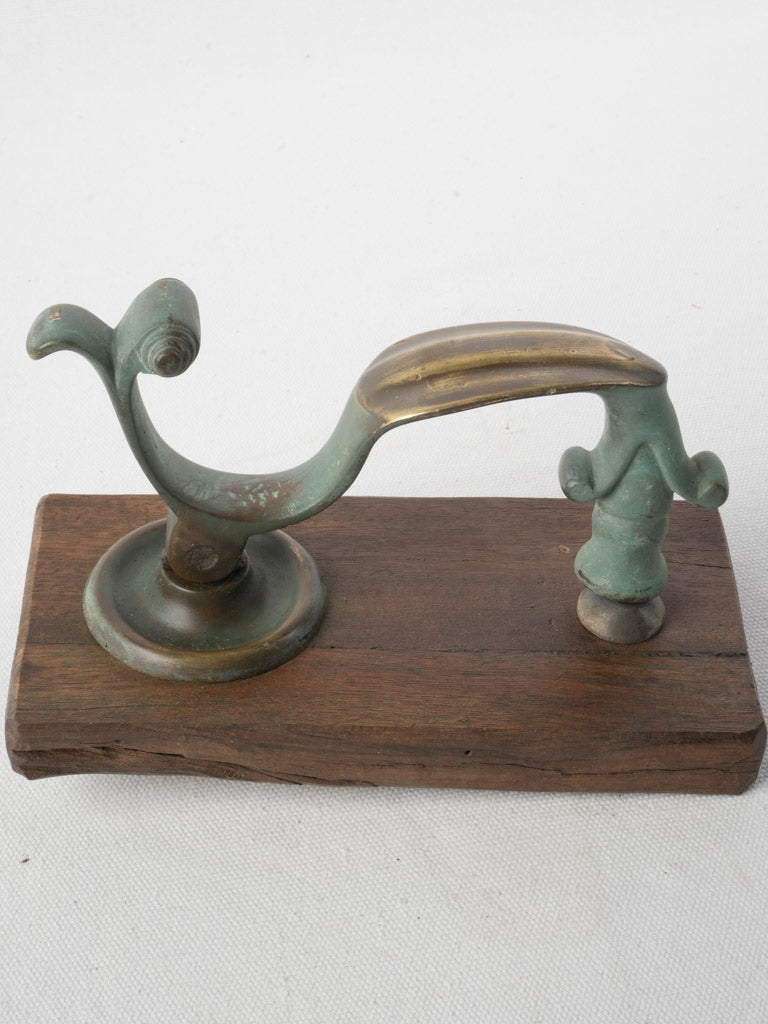 Early 20th-Century French Bronze Door Knocker w/ Verdigris Patina - 7½"