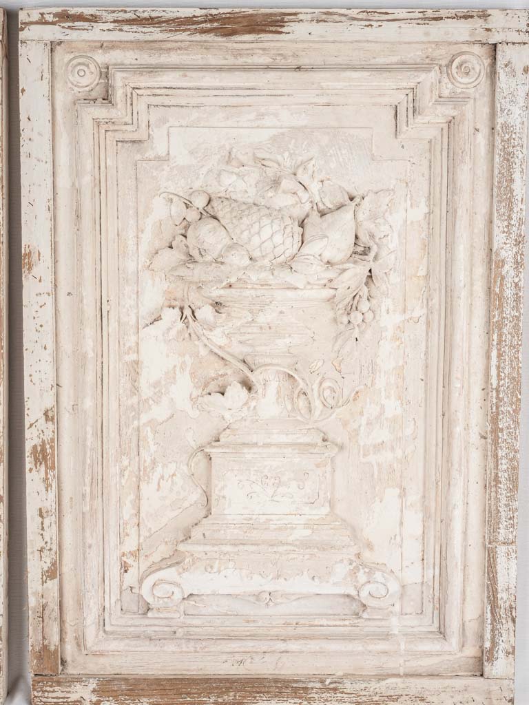 Rustic stucco-framed foliage art pieces