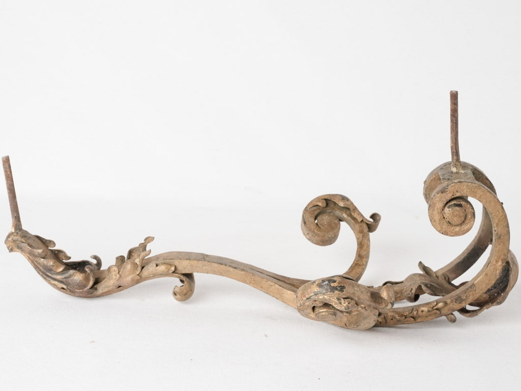 Vintage wrought iron console supports