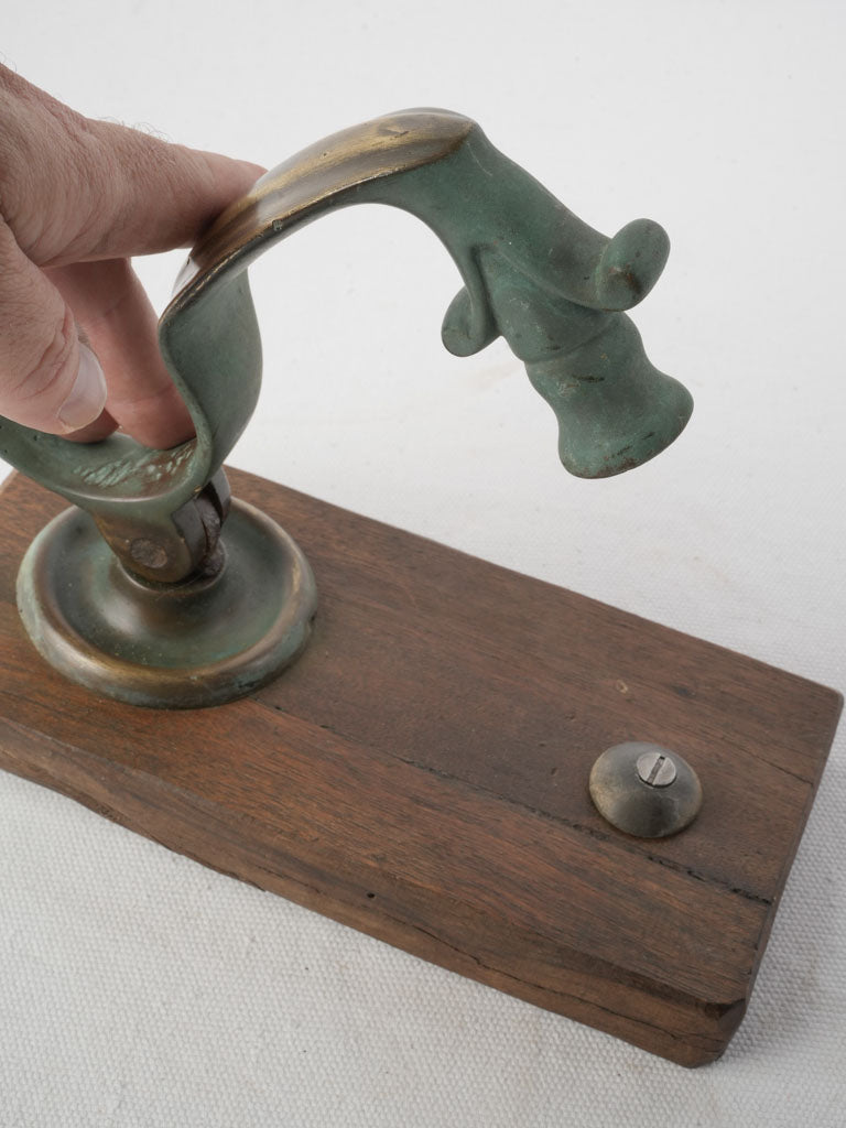 Early 20th-Century French Bronze Door Knocker w/ Verdigris Patina - 7½"