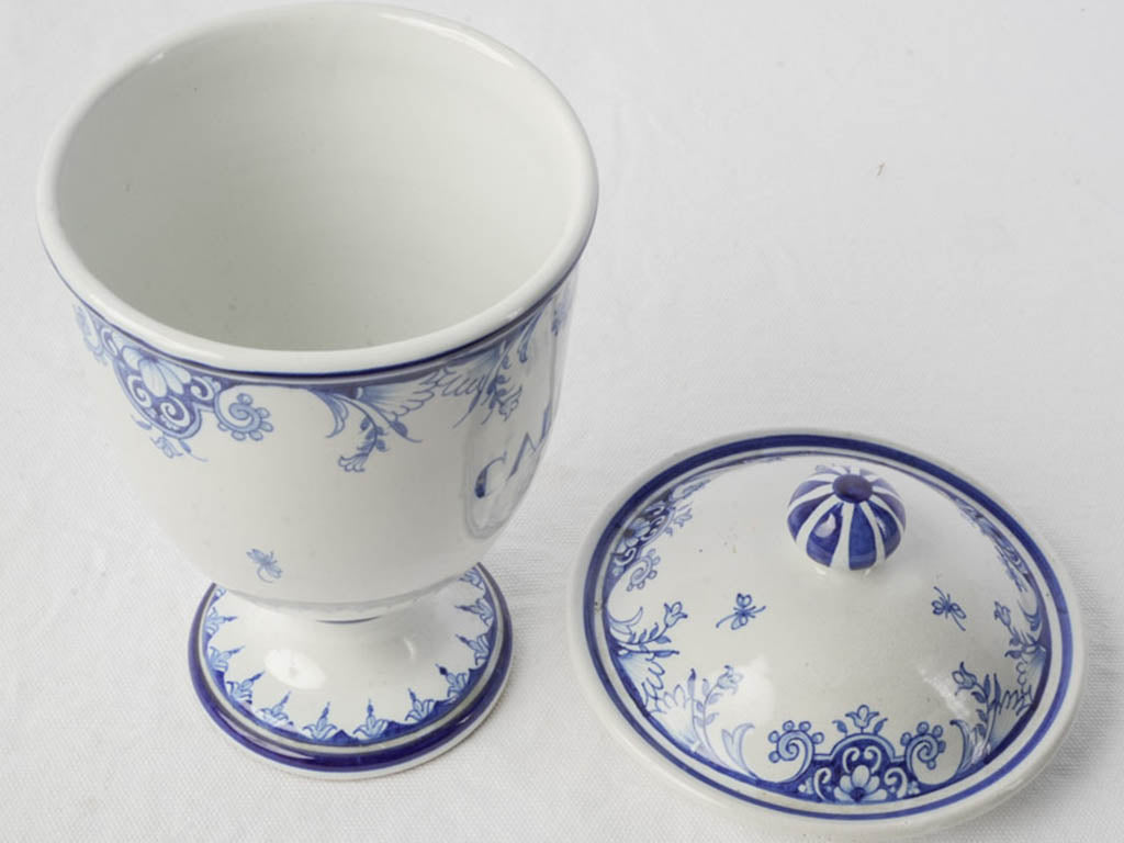 Mid 20th Century French Faience Apothecary Jar - Calendula - 10¼"