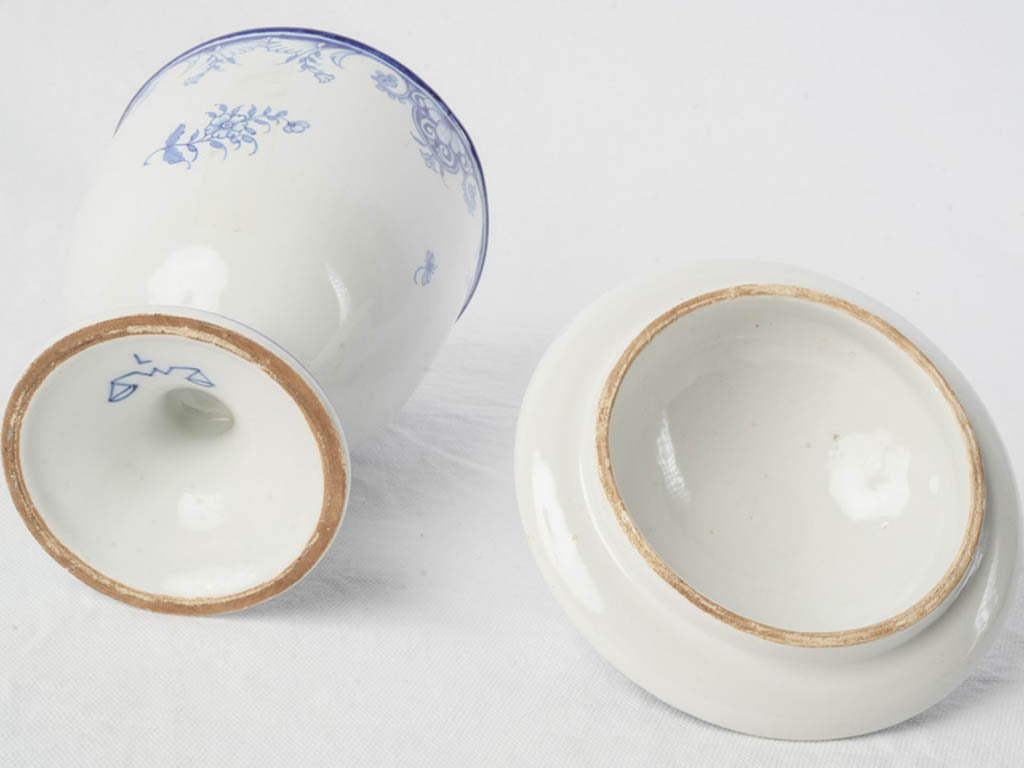 Mid 20th Century French Faience Apothecary Jar - Calendula - 10¼"