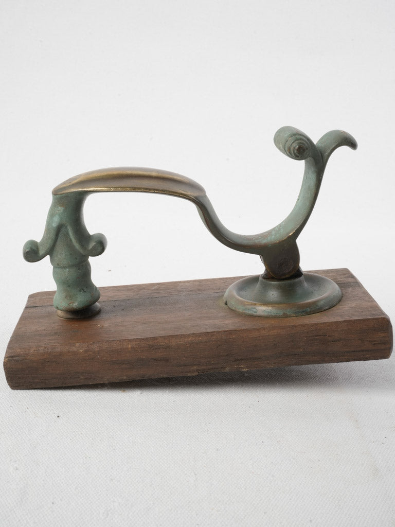 Early 20th-Century French Bronze Door Knocker w/ Verdigris Patina - 7½"