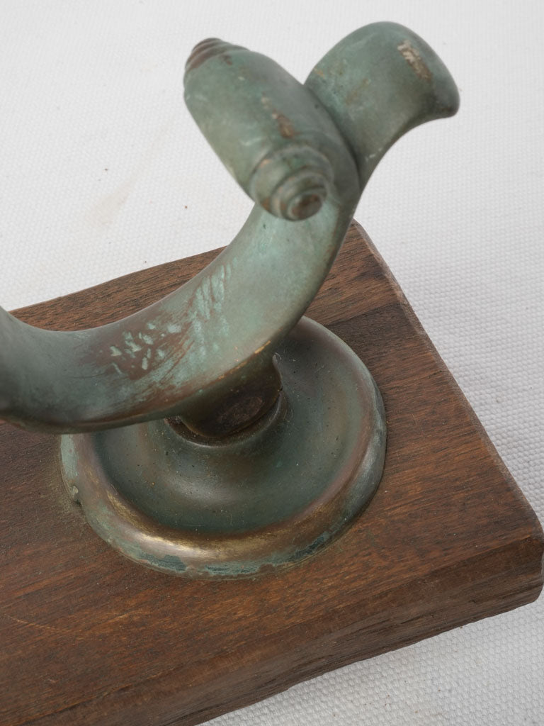 Early 20th-Century French Bronze Door Knocker w/ Verdigris Patina - 7½"
