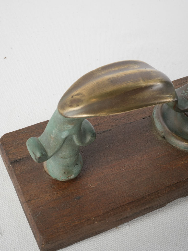 Early 20th-Century French Bronze Door Knocker w/ Verdigris Patina - 7½"