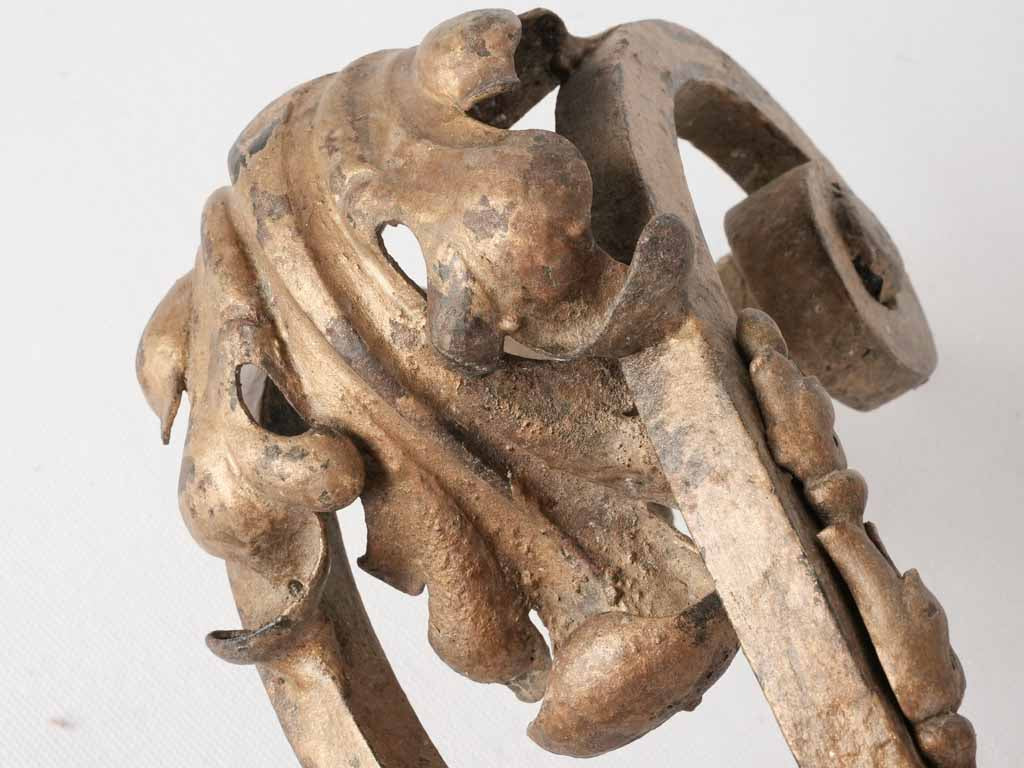 Aged iron craftsmanship with rivets