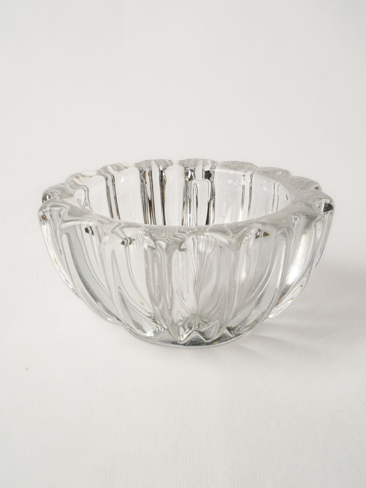 Vintage Ribbed Glass Bowl from Chanteduc