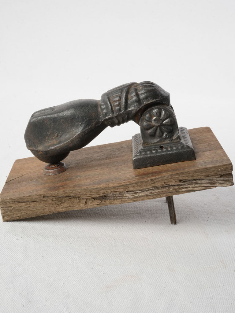 Whimsical Late 19th-Century Fench Cast Iron Hand-shaped Door Knocker - 6"