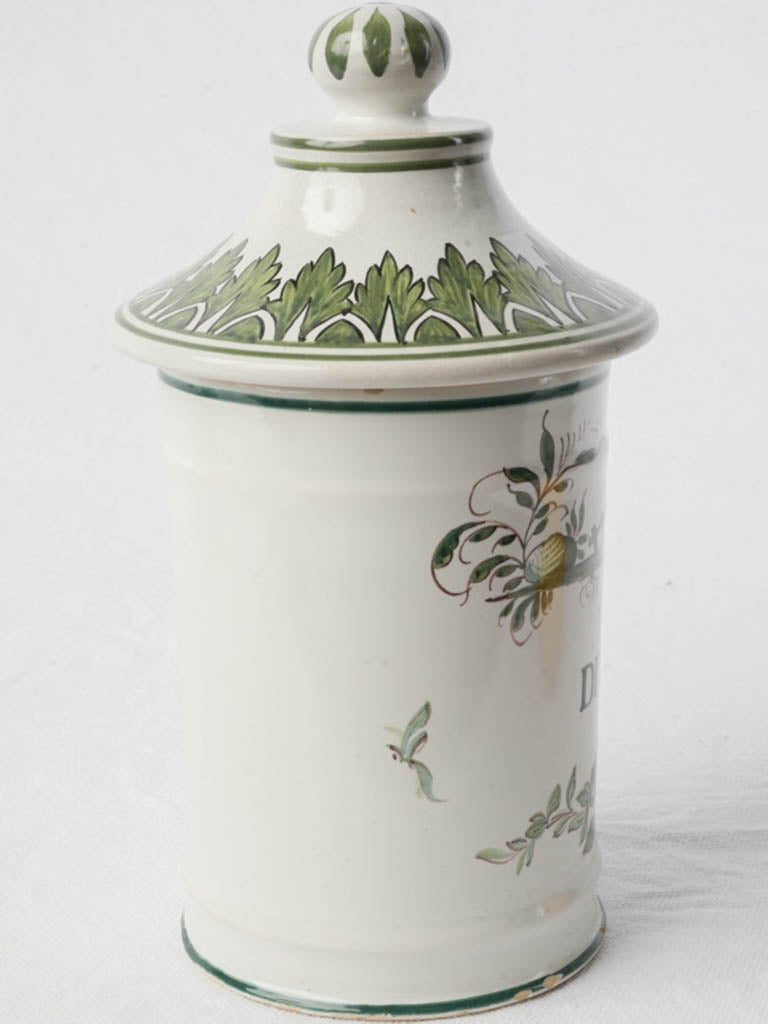 French Decorative Apothecary Jar “Pom Divine” by Léon Warin - 8¾"