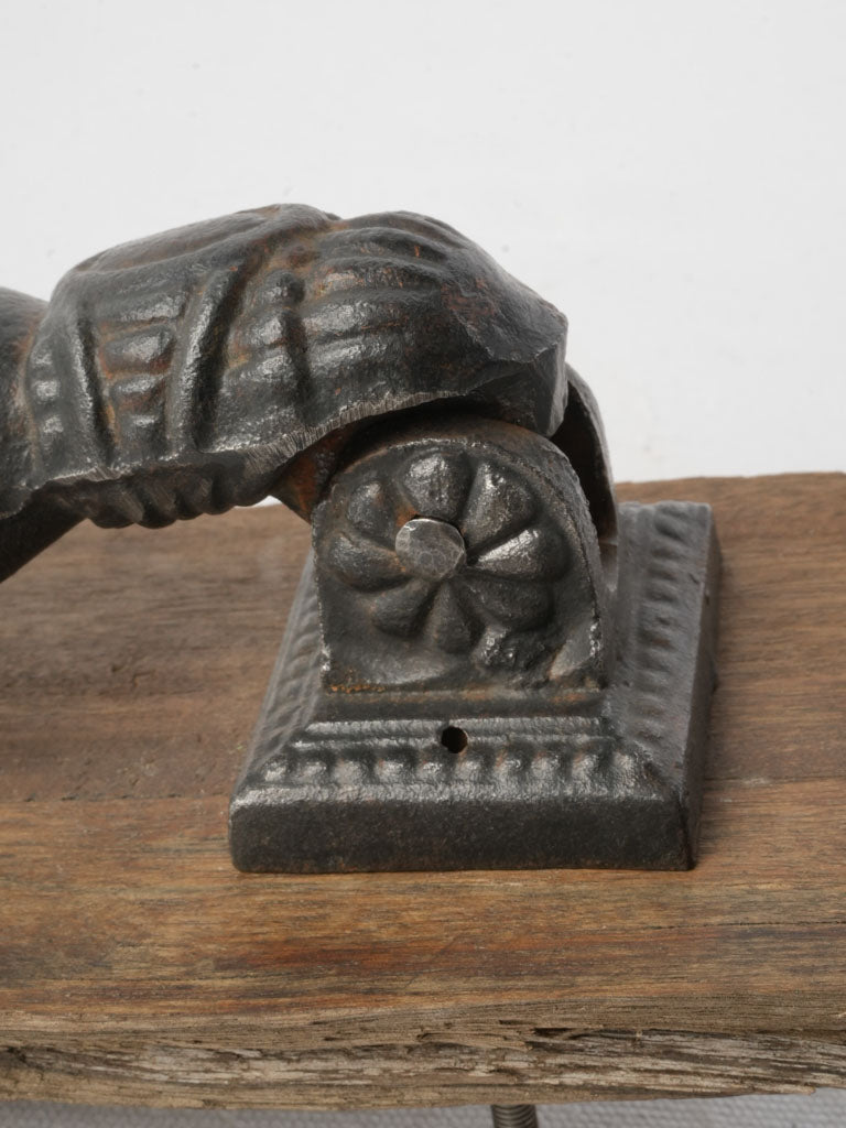 Whimsical Late 19th-Century Fench Cast Iron Hand-shaped Door Knocker - 6"