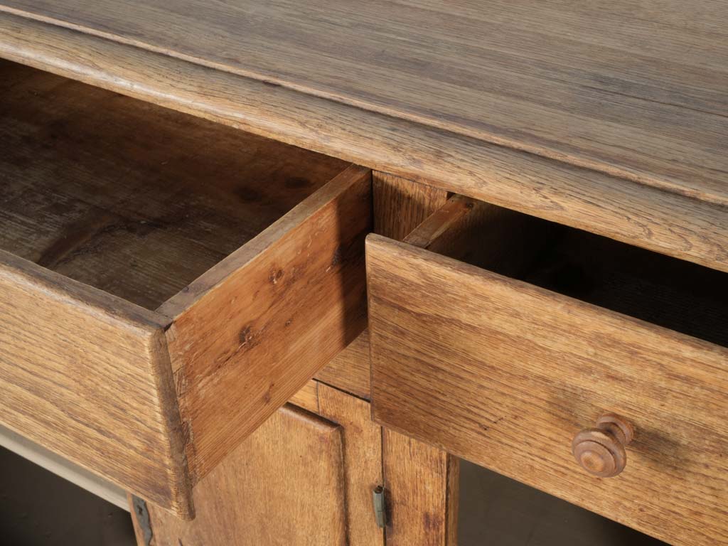 1950s Shallow French Oak Cabinet w/ Warm Patina - 38¼" x 62½"