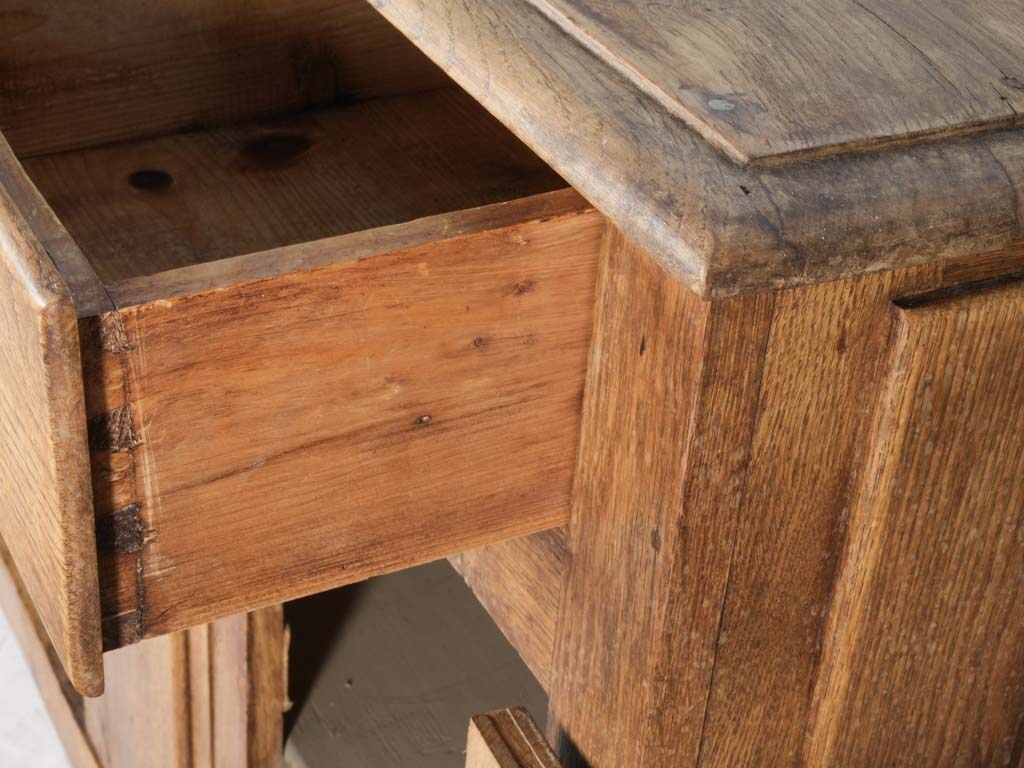 1950s Shallow French Oak Cabinet w/ Warm Patina - 38¼" x 62½"
