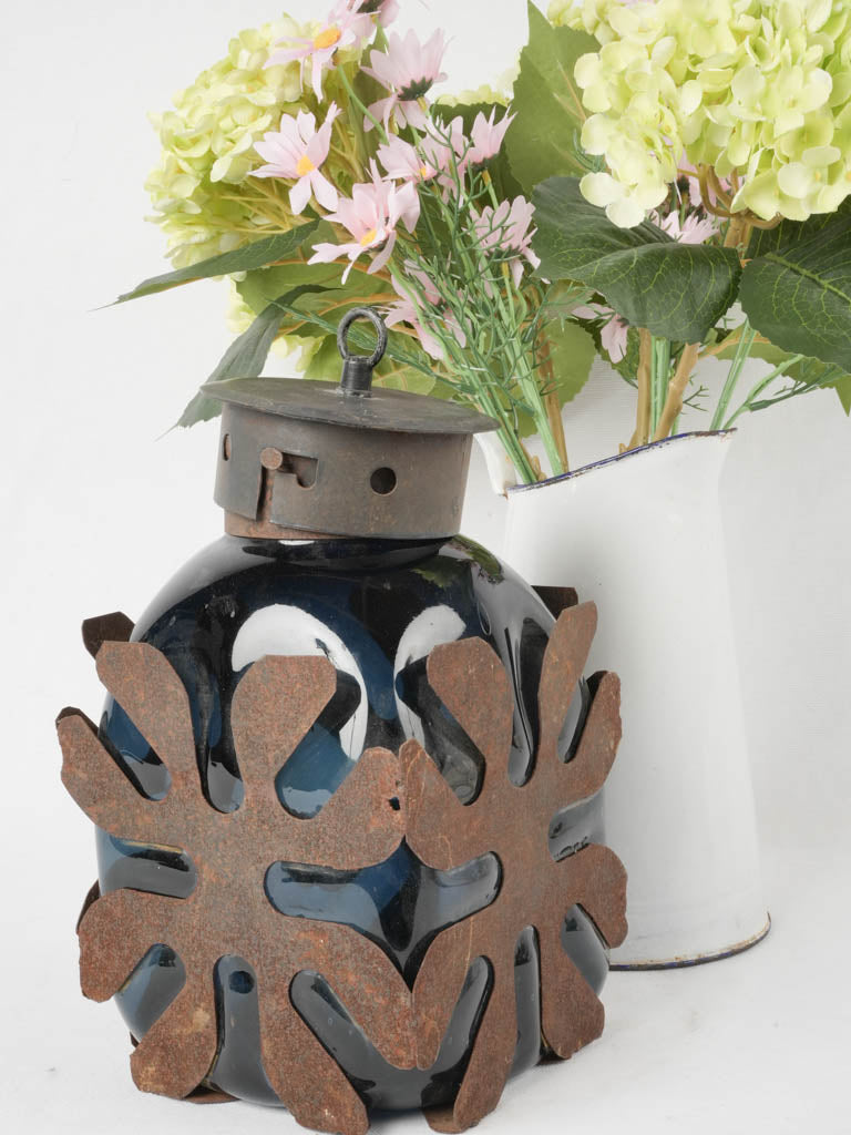Antique iron-cut charming garden lantern