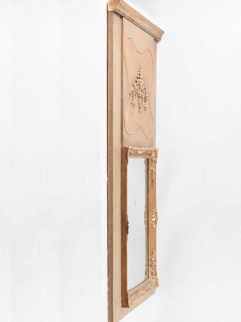 Early-century decorative mantle mirror