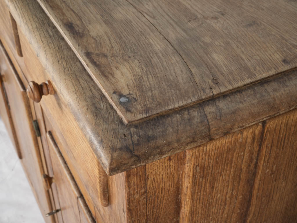 1950s Shallow French Oak Cabinet w/ Warm Patina - 38¼" x 62½"