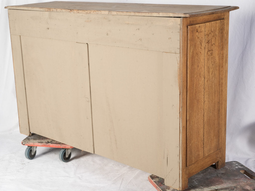 1950s Shallow French Oak Cabinet w/ Warm Patina - 38¼" x 62½"