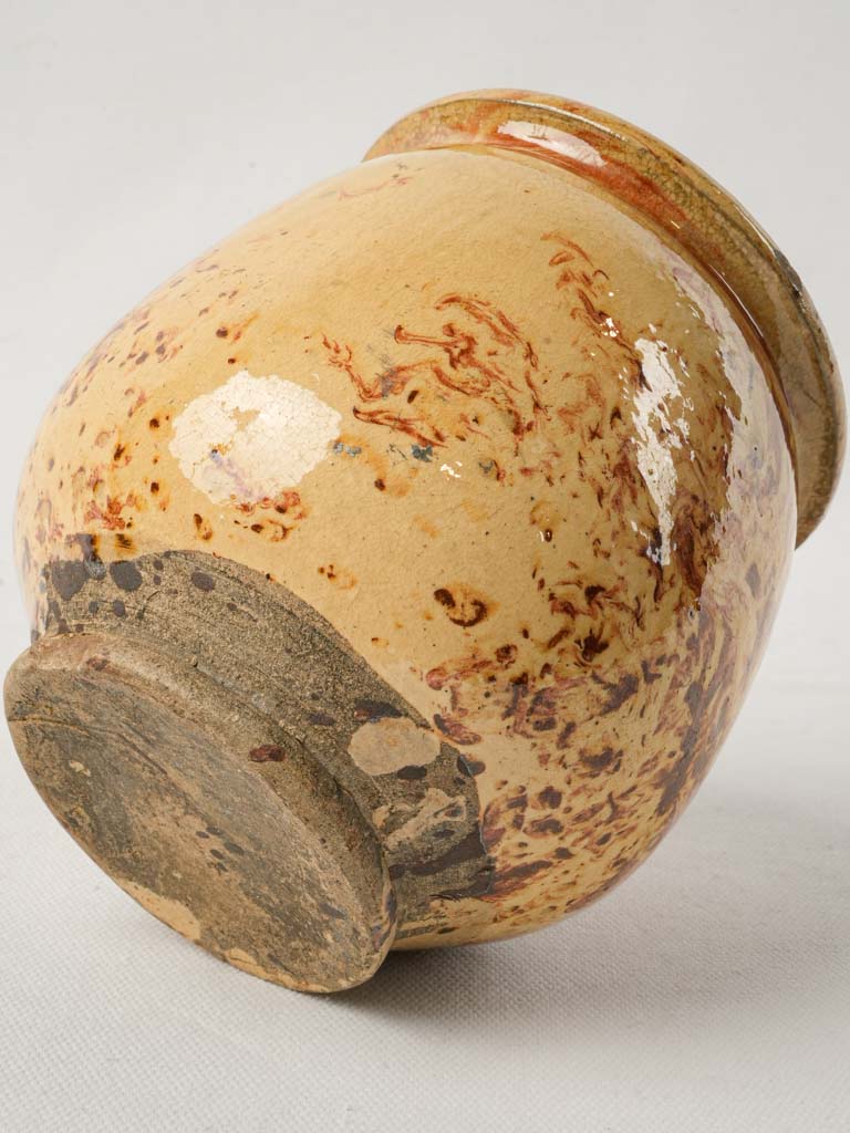 Unique yellow-red jaspe crock