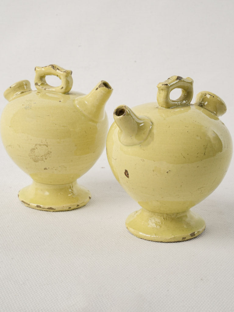 Antique glazed terracotta whistles