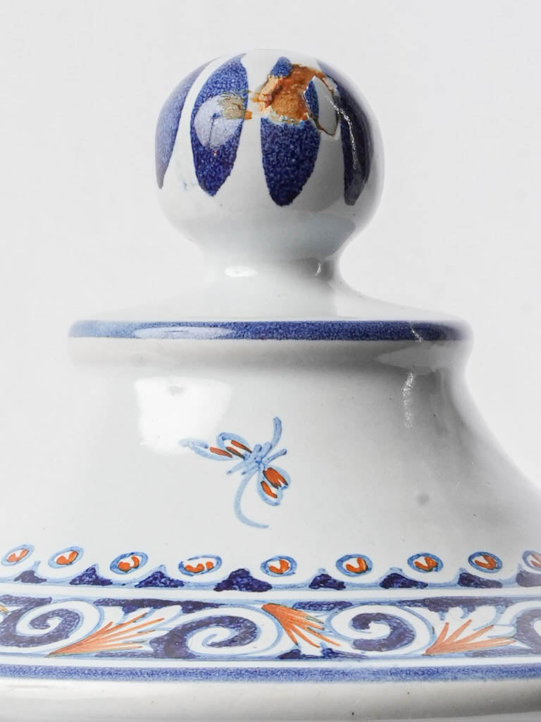 Mid-20th-Century Léon Warin Decorative Apothecary Jar “Axungia” - 8¾"