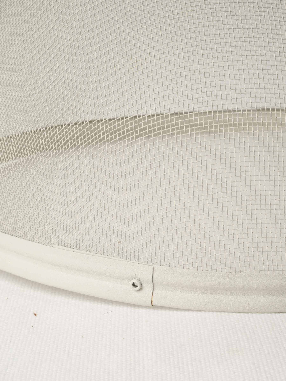 Round Metal Mesh Food Cloche with Chalky White Finish 11¾"