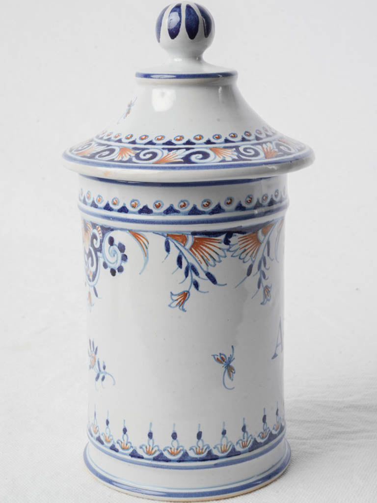 Mid-20th-Century Léon Warin Decorative Apothecary Jar “Axungia” - 8¾"