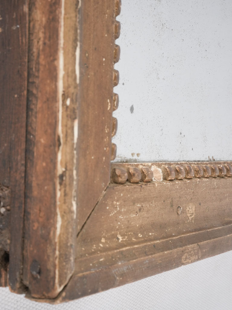 Aged gold patina accent mirror