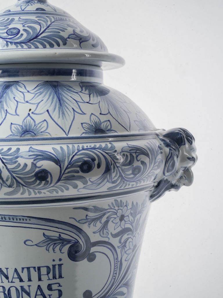 Vintage hand-painted pharmacy urn