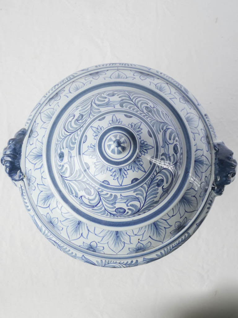 Sculptural mask-handled apothecary jar