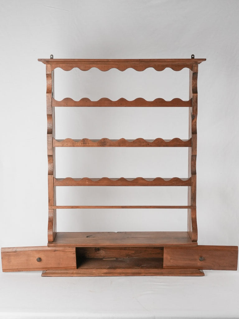 1950s wall-mounted stemware holder rustic