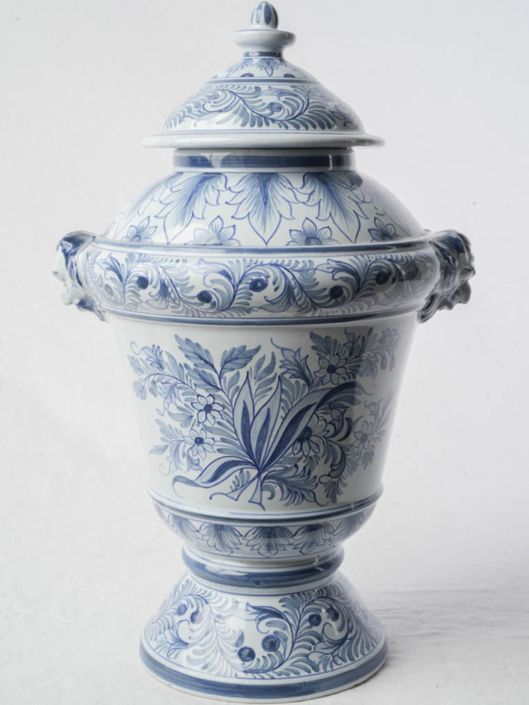 Decorative cobalt French pharmacy jar
