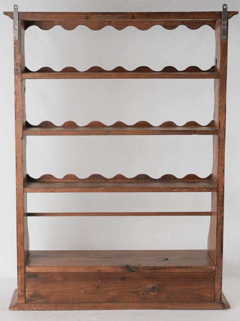 Retro-style pine kitchen shelving unit