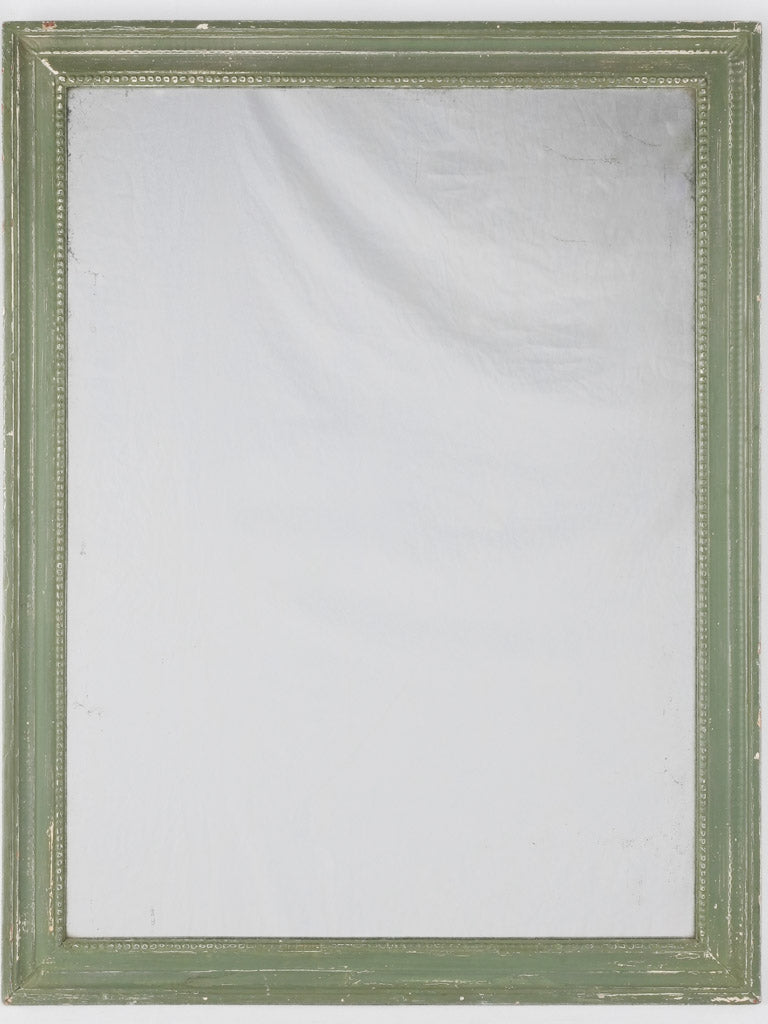 Antique green-finished Louis XVI mirror