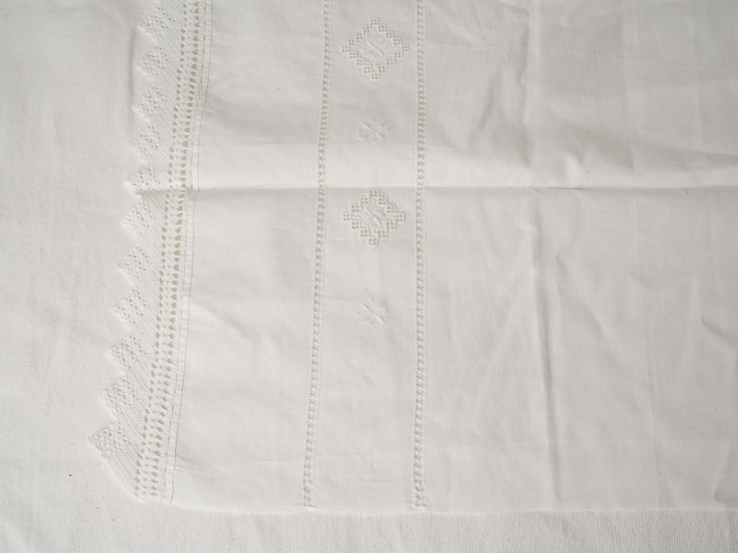 French Cotton Curtain with Hemstitching for Small Window 41¾" x 27¼"